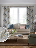 Laura Ashley Blue Belvedere velvet fabric by the metre (British brand)