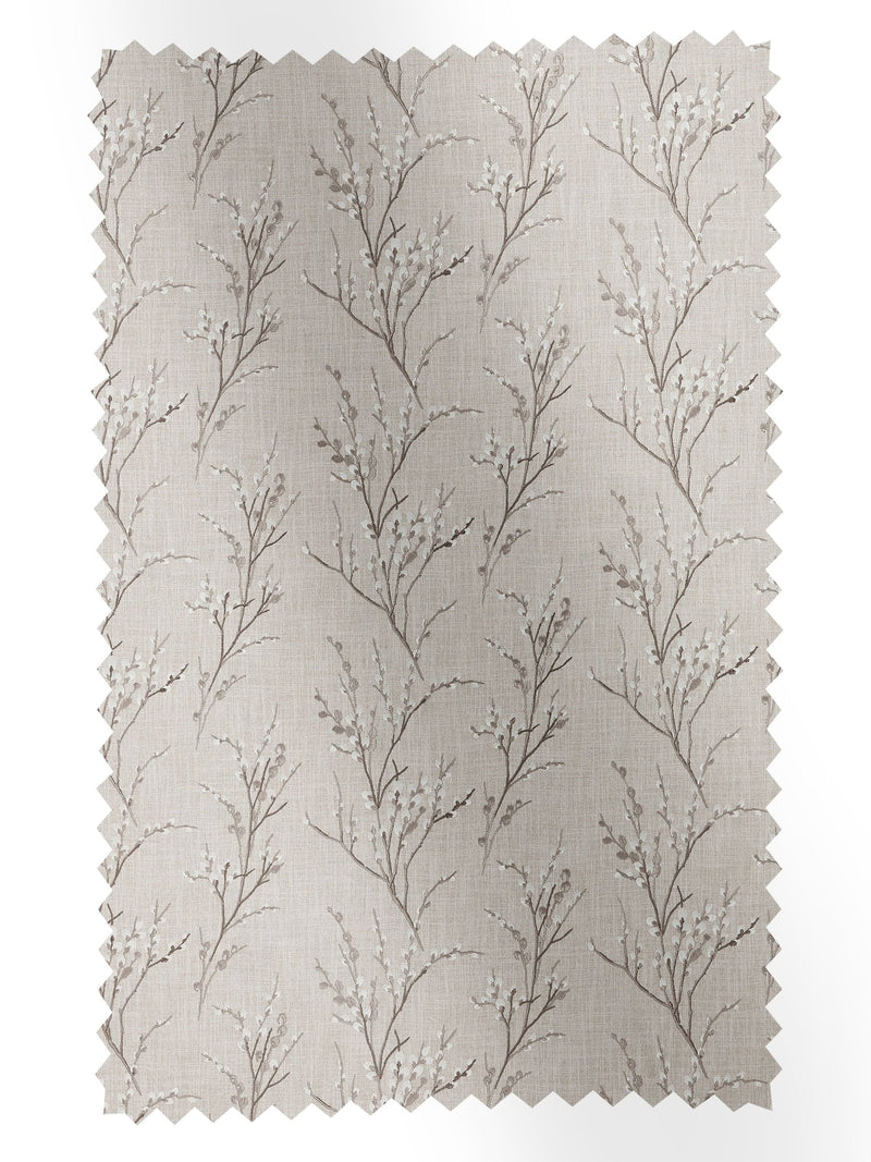 Laura Ashley steel grey pussy willow embroidery fabric, British brand