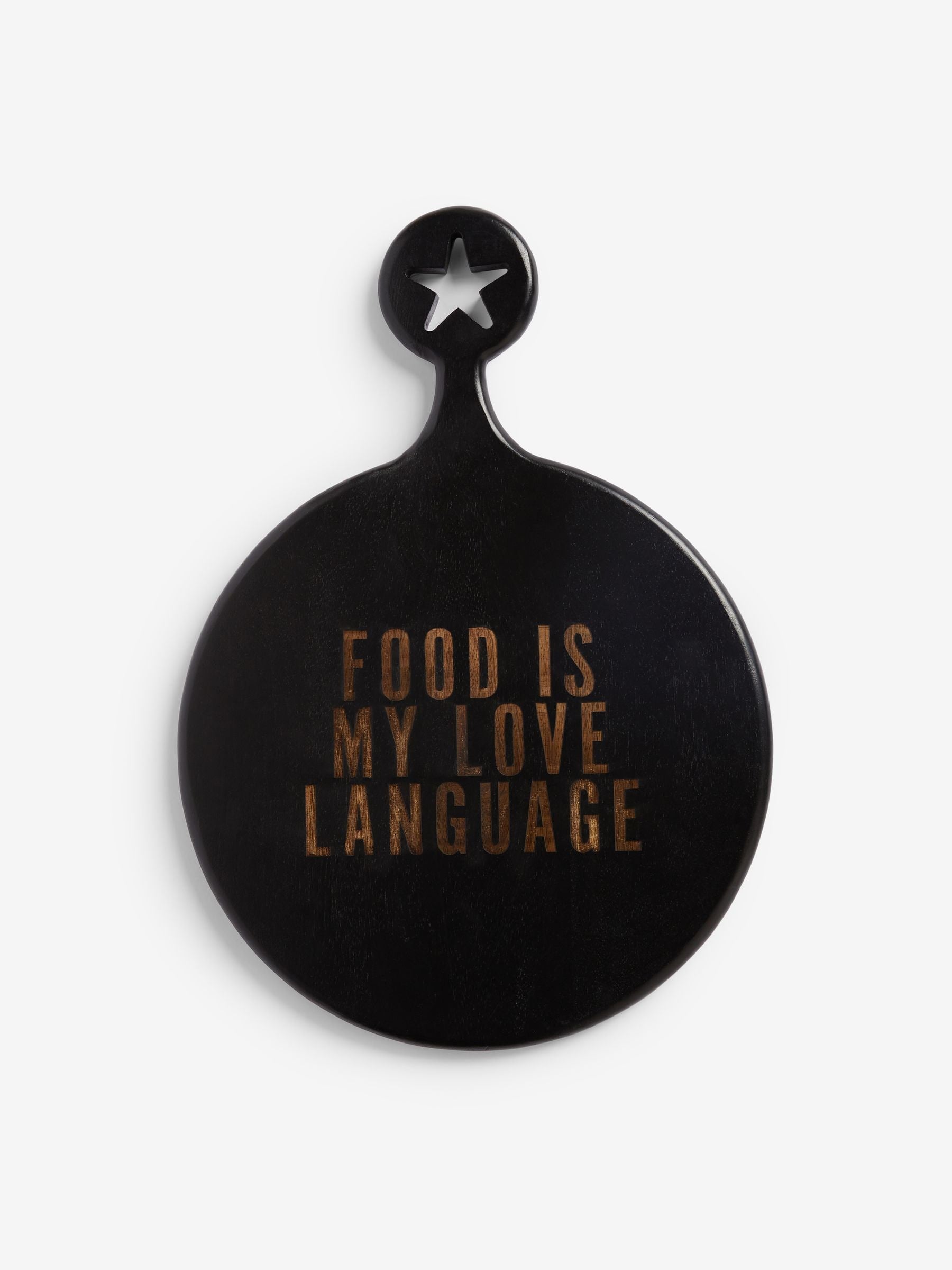 Rockett St George Black Food is My Love Language Wood Serveboard