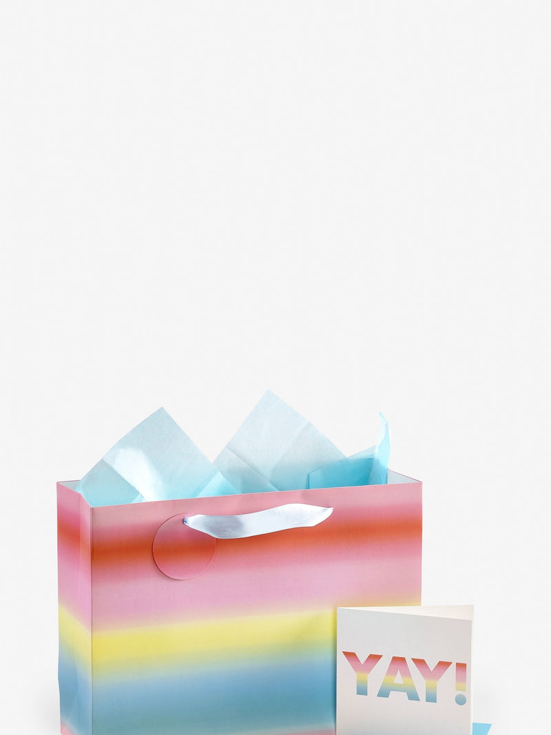 Pastel Ombre gift bag set medium, imported from the UK