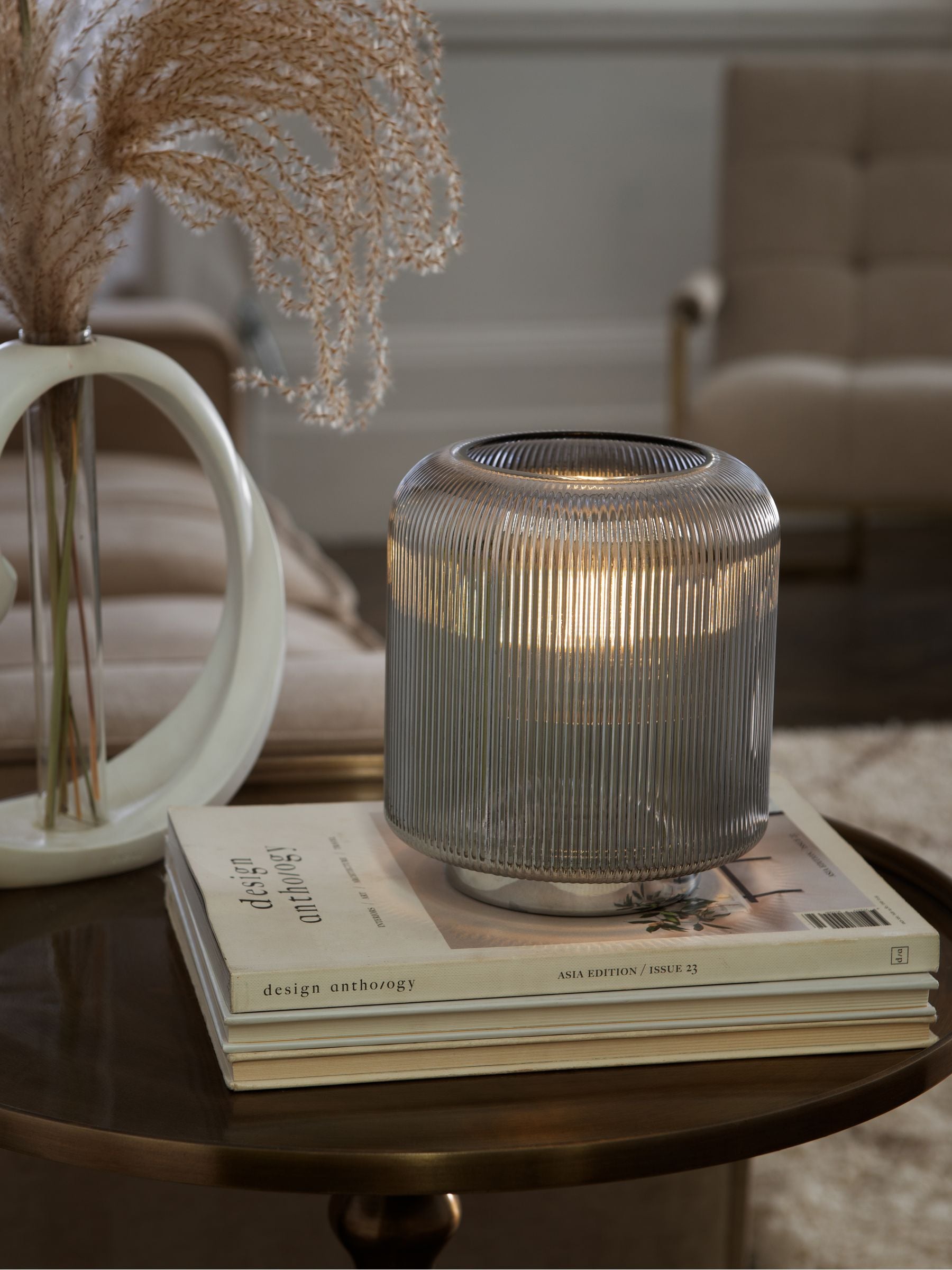Smoke Grey Evie Battery Operated Ambient Lamp