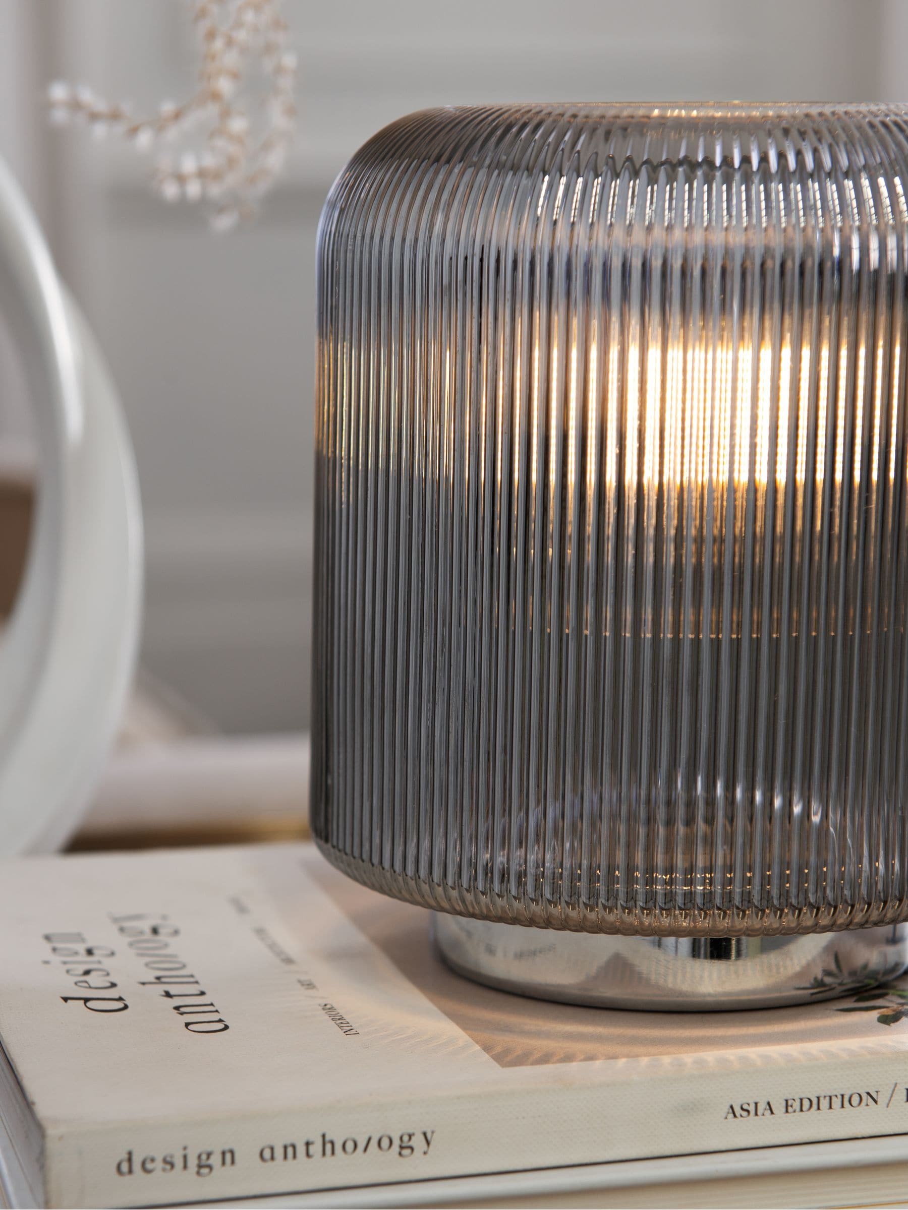 Smoke Grey Evie Battery Operated Ambient Lamp