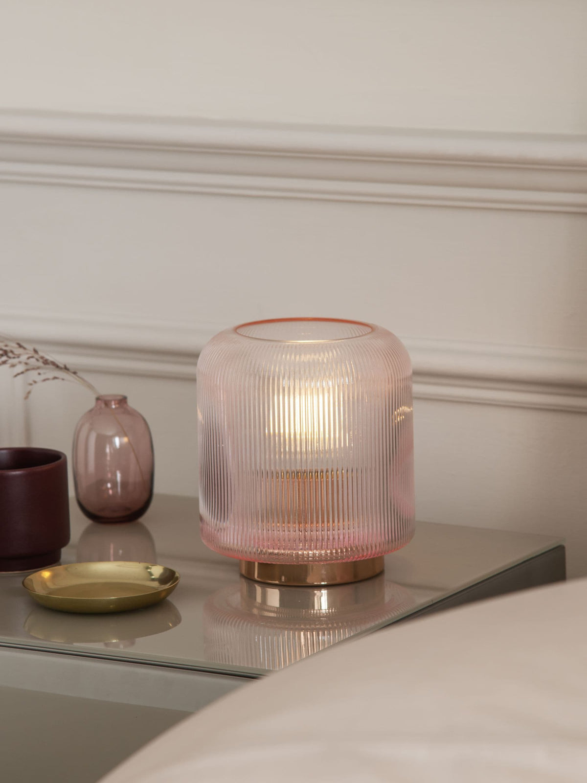 Rose Pink Evie battery operated ambient lamp (British brand)