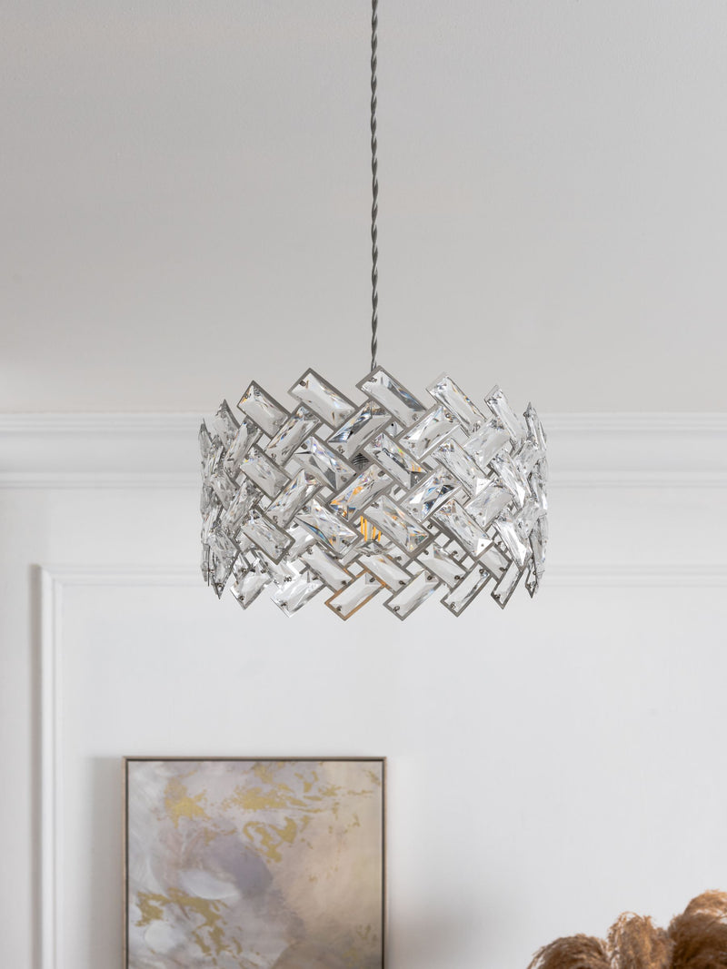 Next Clear Wentworth Easy Fit pendant lamp shade, imported from the UK