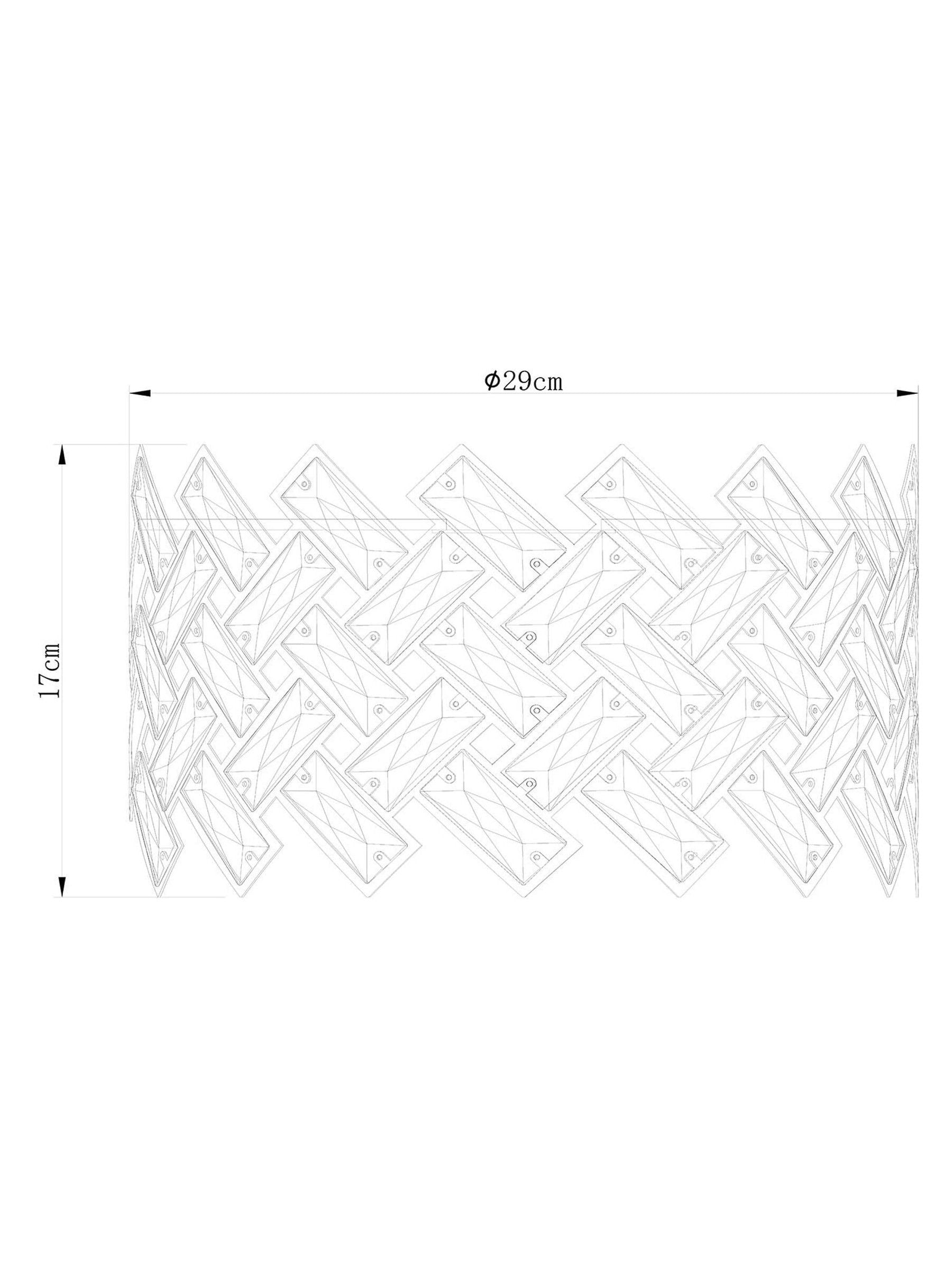 Next Clear Wentworth Easy Fit pendant lamp shade, imported from the UK