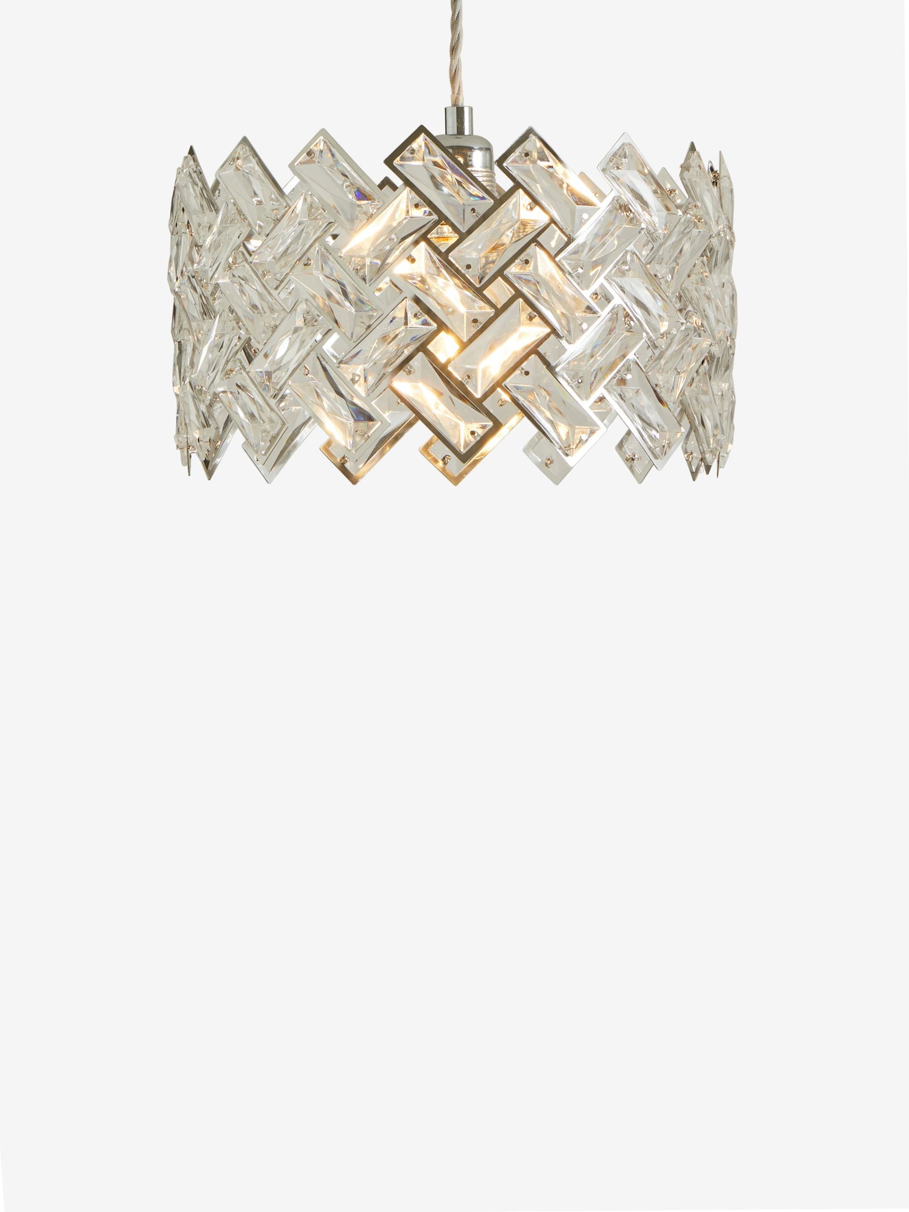 Next Clear Wentworth Easy Fit pendant lamp shade, imported from the UK