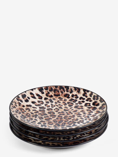 Next Rockett St George Set of 4 Natural Leopard Love Side Plates 20cm- Buy online at McGrocer