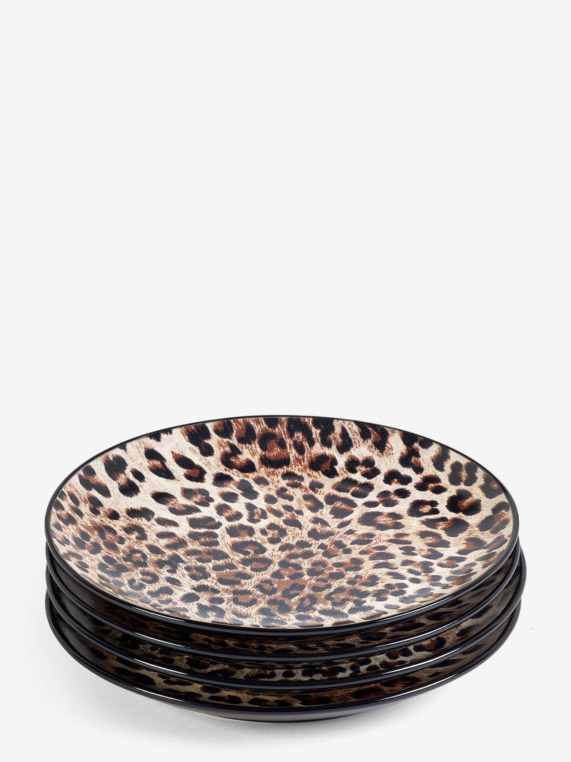 Rockett St George Leopard Love side plates 20cm, imported from the UK