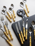 Rockett St George bamboo effect 16 piece cutlery set, imported from the UK