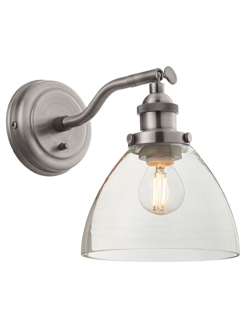Gallery Home Brushed Silver Pierre wall light (British brand)
