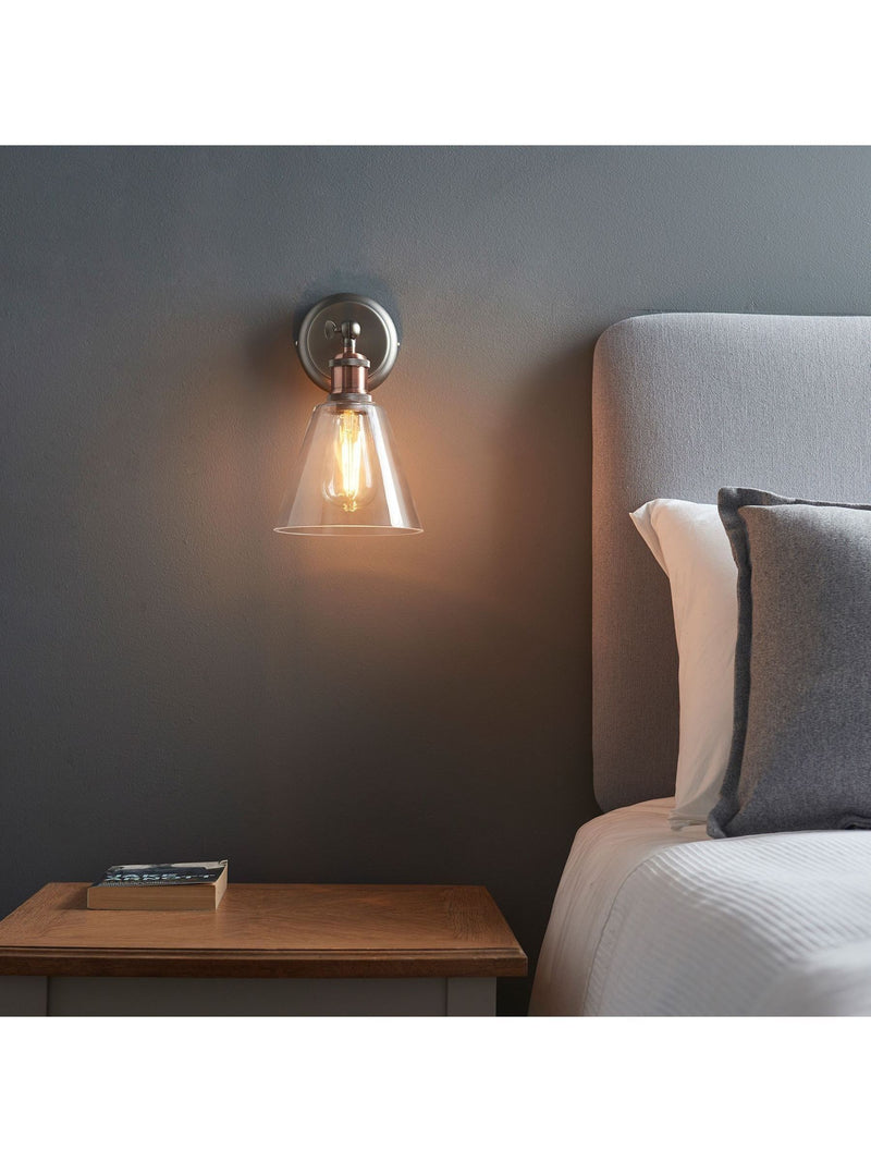 Gallery Home Hamilton Clear Shade wall light (British brand)