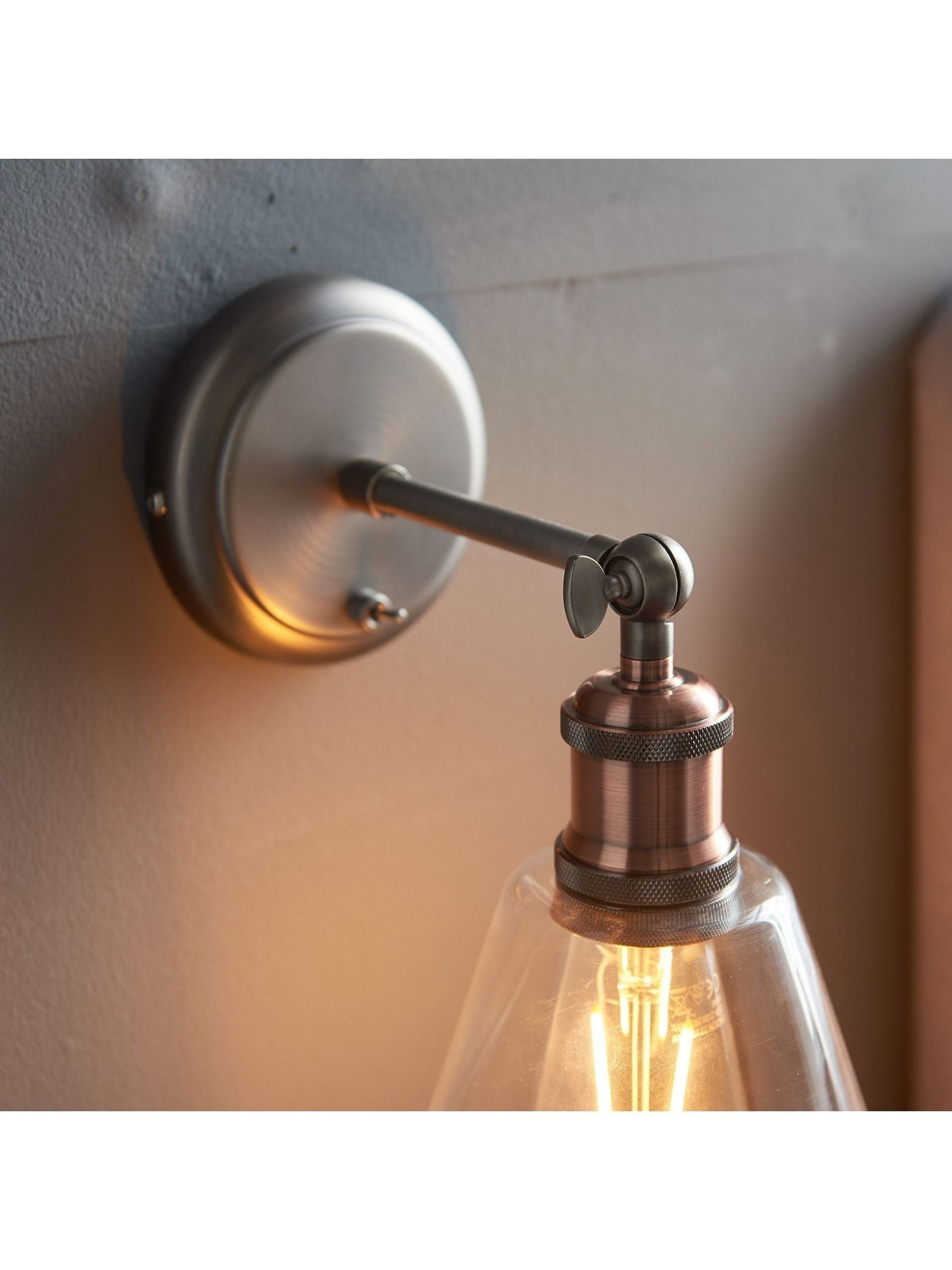 Gallery Home Hamilton Clear Shade wall light (British brand)