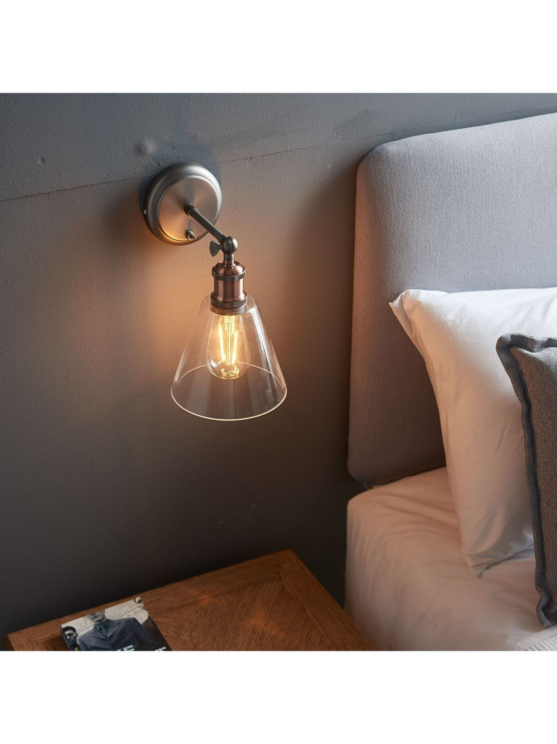 Gallery Home Hamilton Clear Shade wall light (British brand)