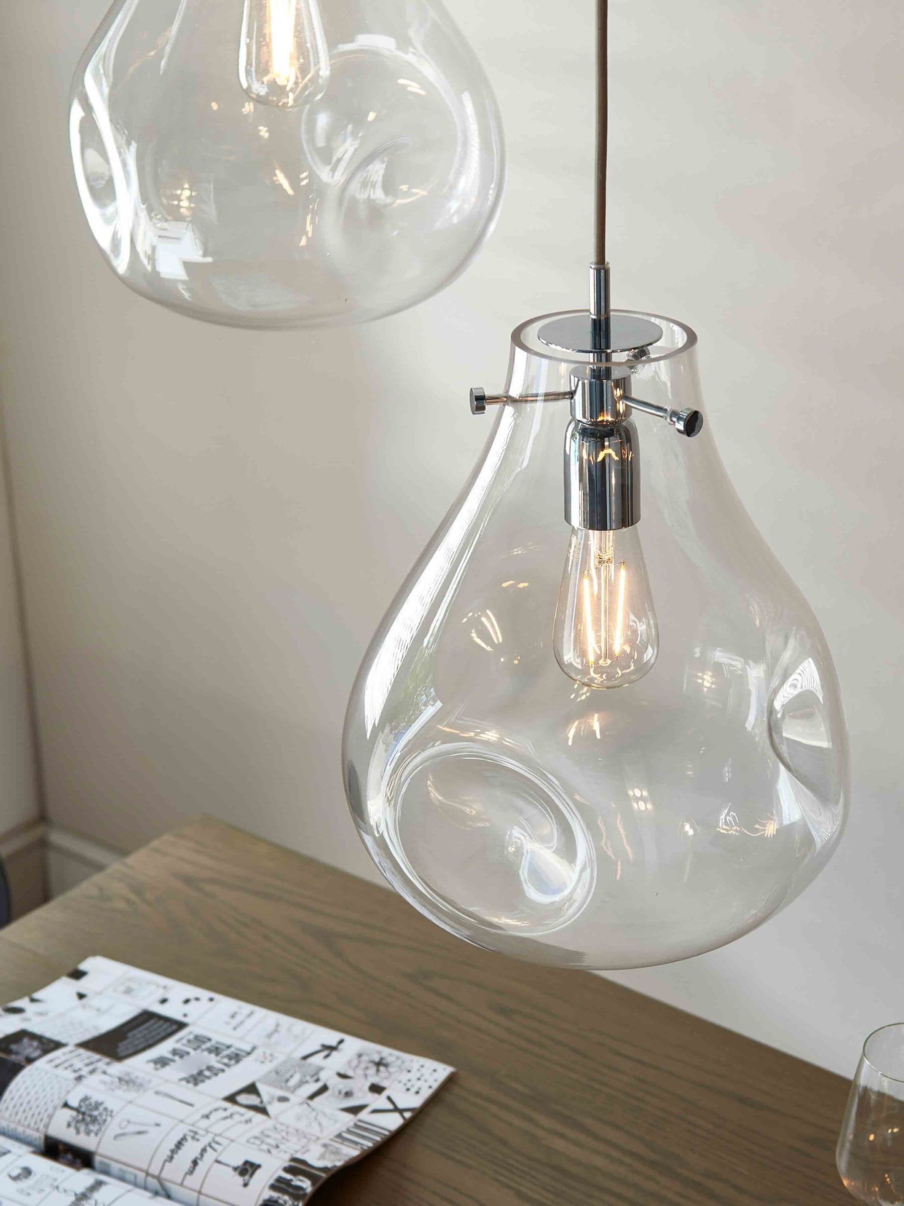 Gallery Home Silver Ellen ceiling light pendant (British brand)