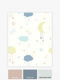 Blue Moon Stars wallpaper with clouds and moons, UK version
