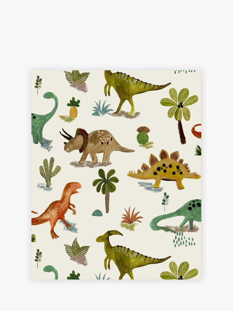 Dinosaur wallpaper sample A4, UK version