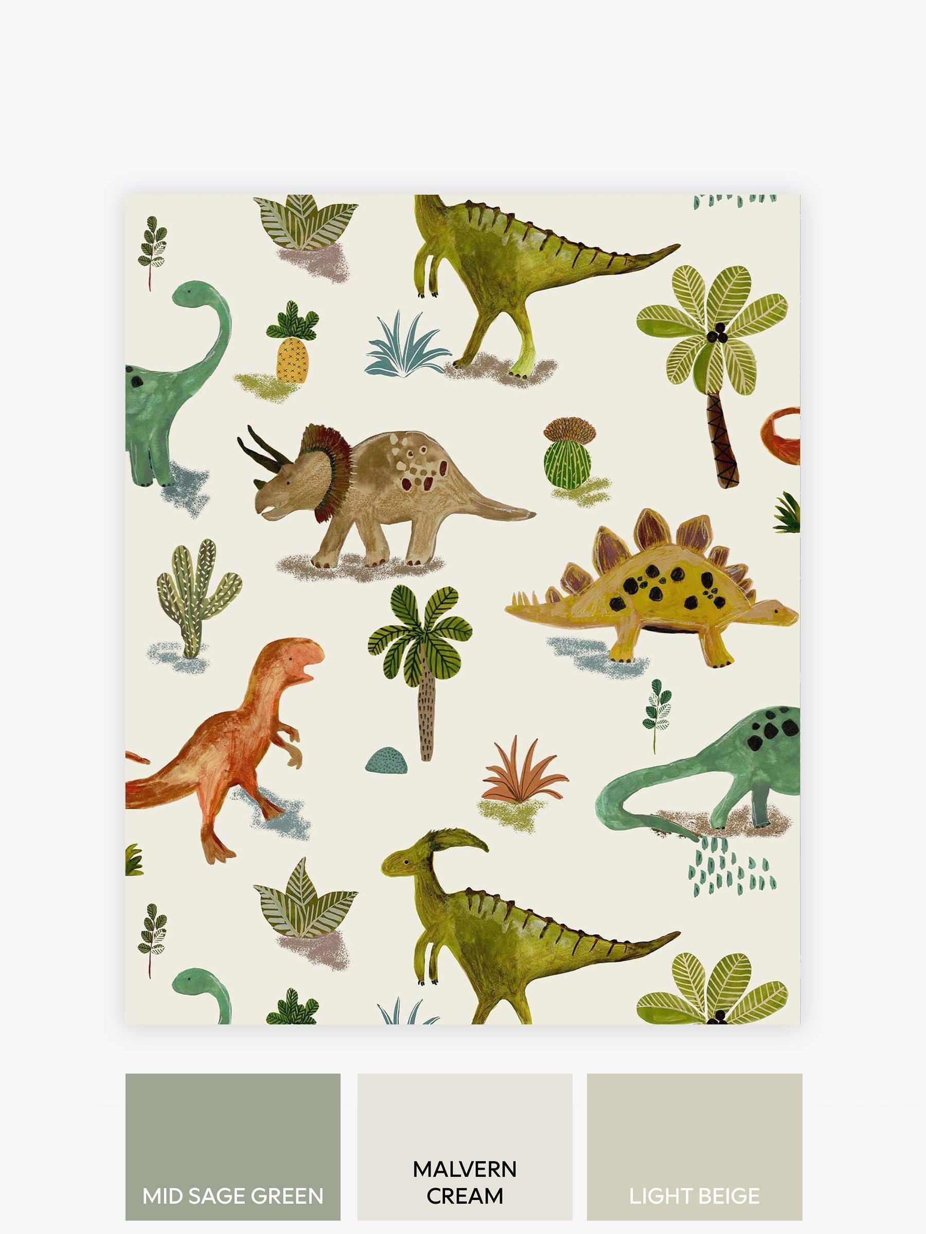 Dinosaur wallpaper sample A4, UK version