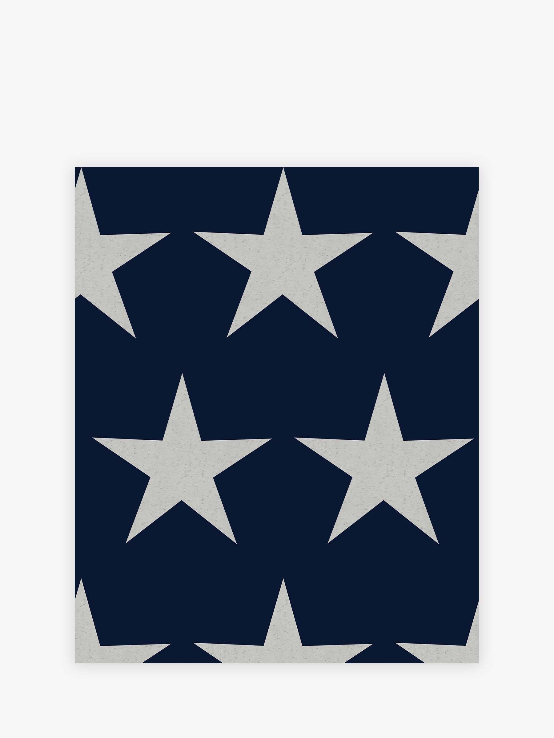 Navy blue stars wallpaper sample - British product