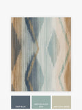 Ikat wallpaper sample orange abstract A4 - British product
