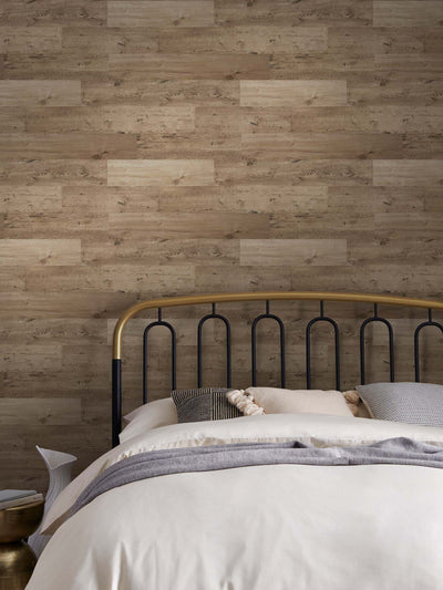 Next Light Natural Bronx Wood Effect A4 Wallpaper Sample- Buy online at McGrocer