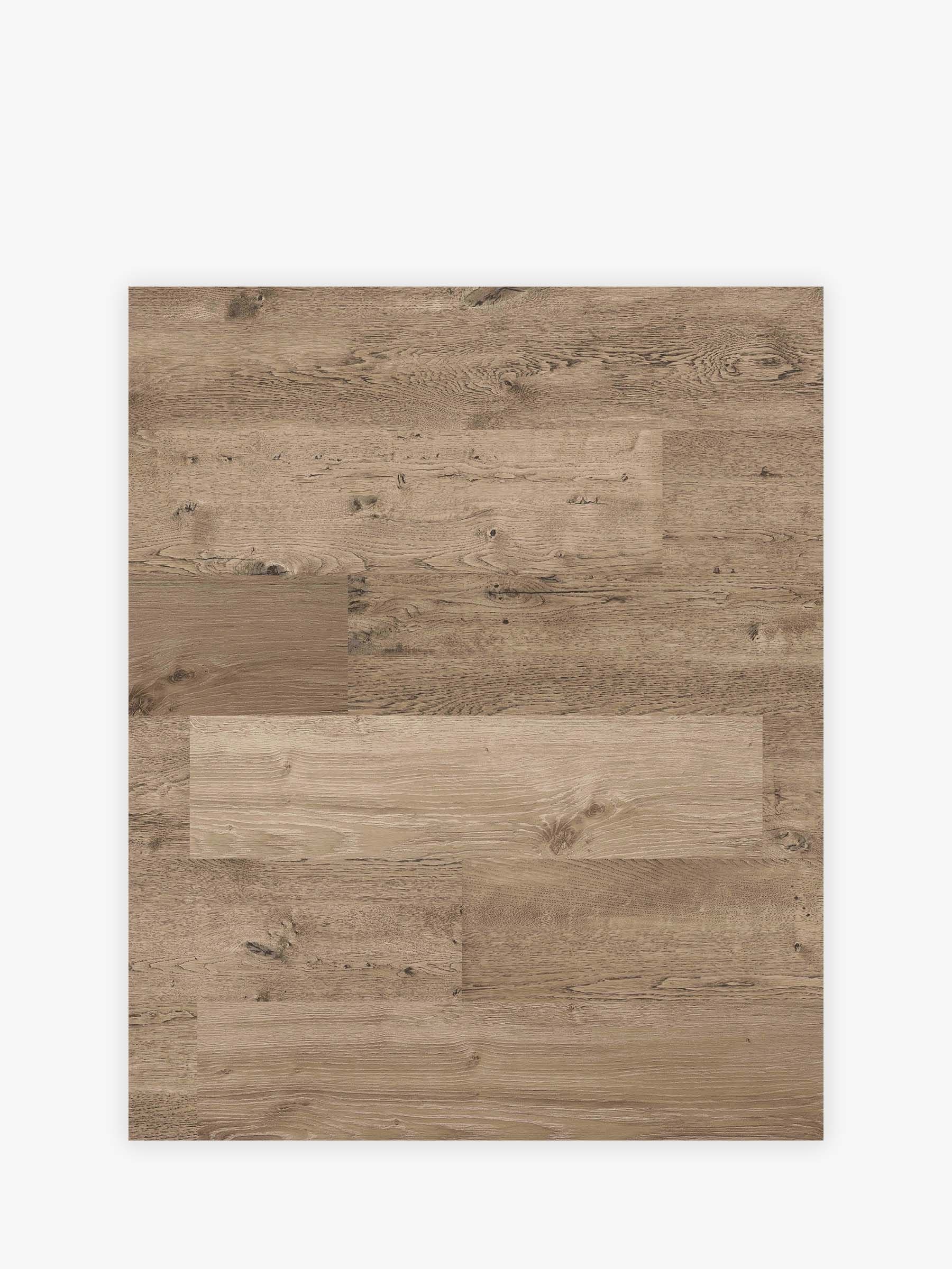 Light natural Bronx wood effect wallpaper sample A4, imported from the UK