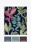 Sage Rainforest Leaves wallpaper sample A4, UK version