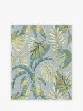 Duck egg blue jungle leaves A4 wallpaper sample (British brand)