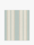 Bold Country Stripe wallpaper sample duck egg A4, imported from the UK