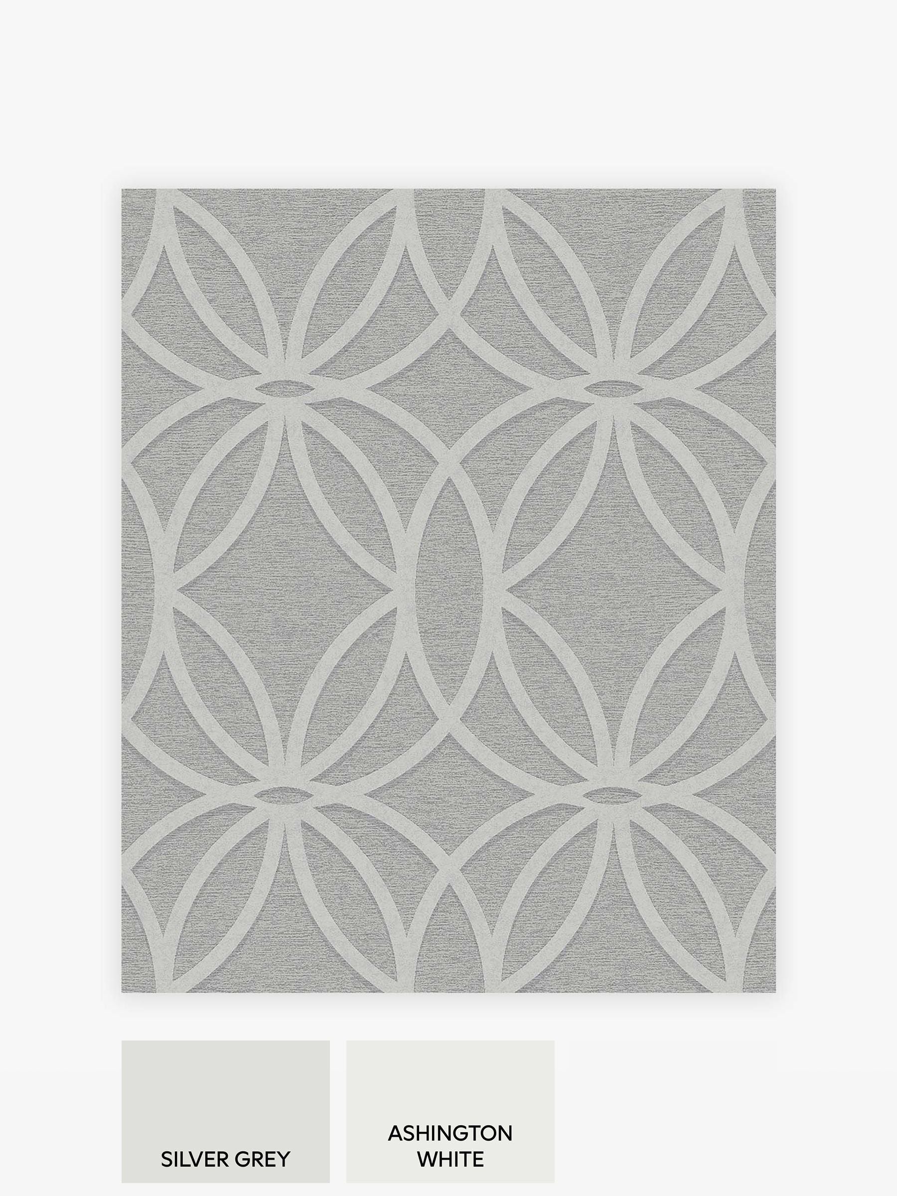 Grey Geometric Luxe A4 Wallpaper Sample