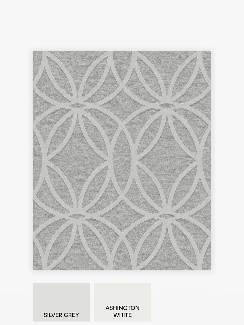 Grey Geometric Luxe A4 Wallpaper Sample
