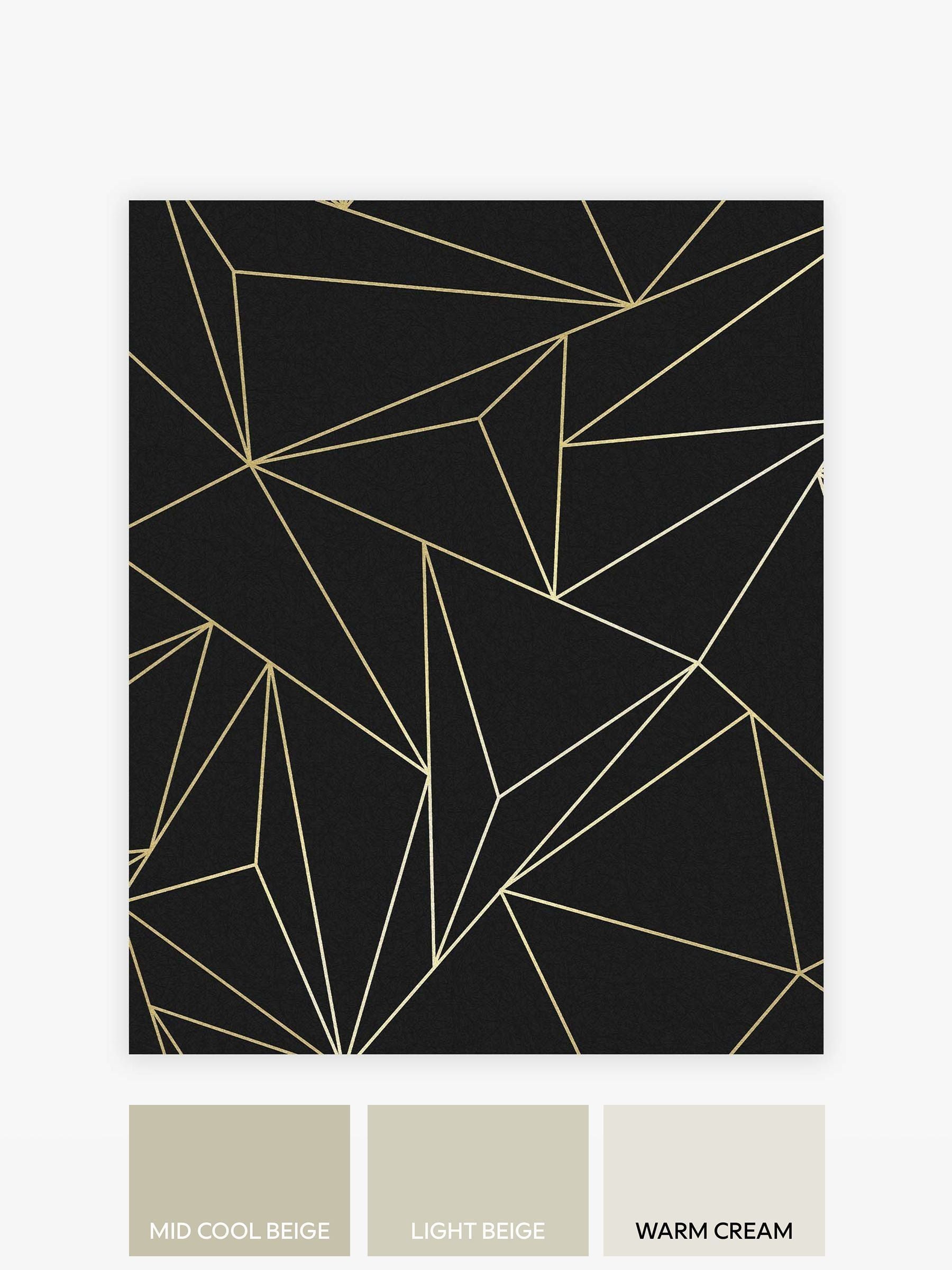 Black Abstract Geo wallpaper sample, imported from the UK