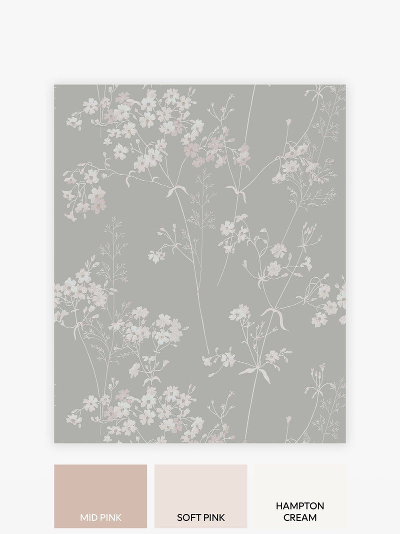 Pink Country Leaves A4 wallpaper sample, imported from the UK