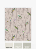 Chinoiserie Bird A4 wallpaper sample, UK version
