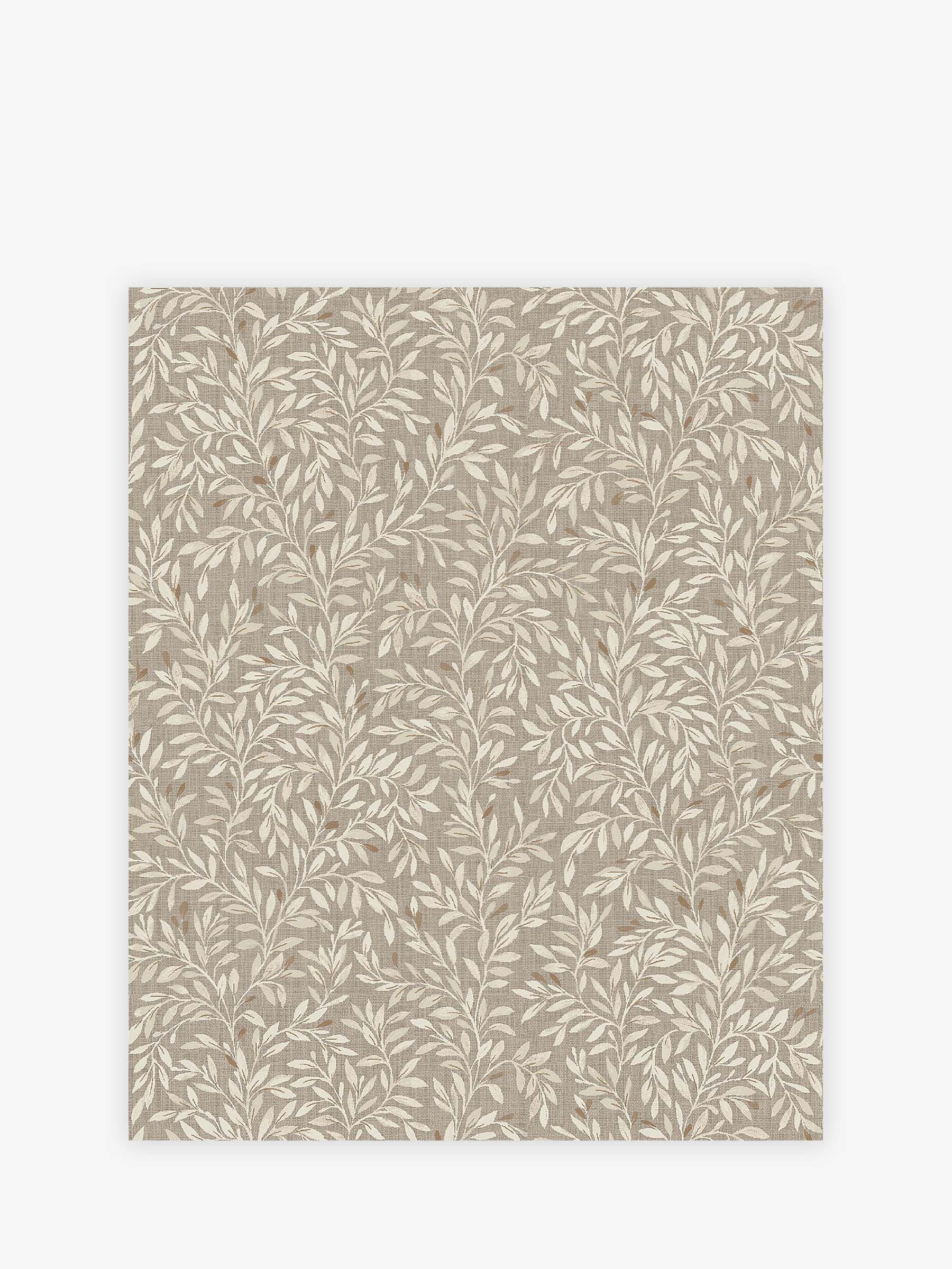 Ditsy leaf A4 wallpaper sample in sage green - British product