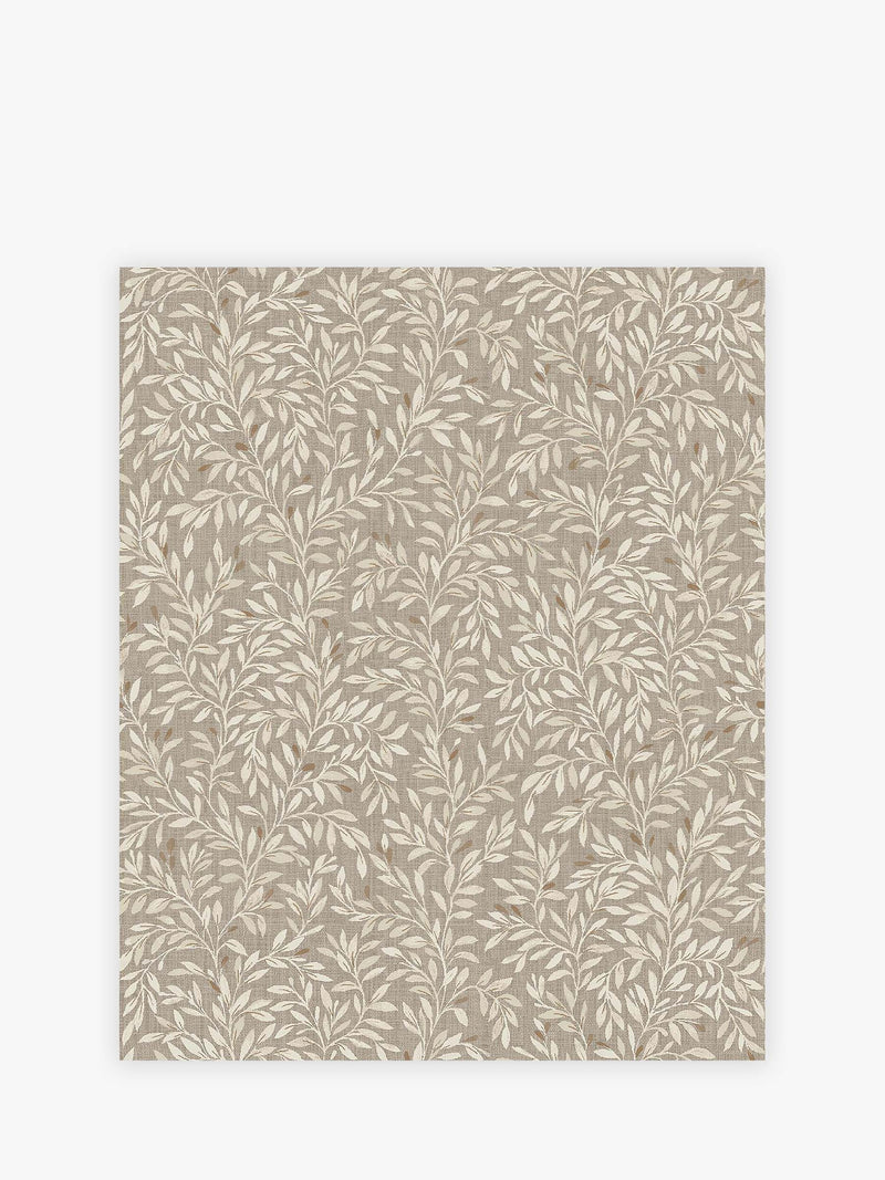 Ditsy leaf A4 wallpaper sample in sage green - British product