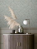 Emerald Ditsy Leaf Navy A4 Wallpaper Sample