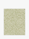 Green A4 Ditsy leaf wallpaper sample in sage green (British brand)
