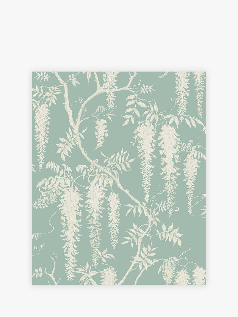 Next floral wallpaper sample duck egg blue A4, UK version