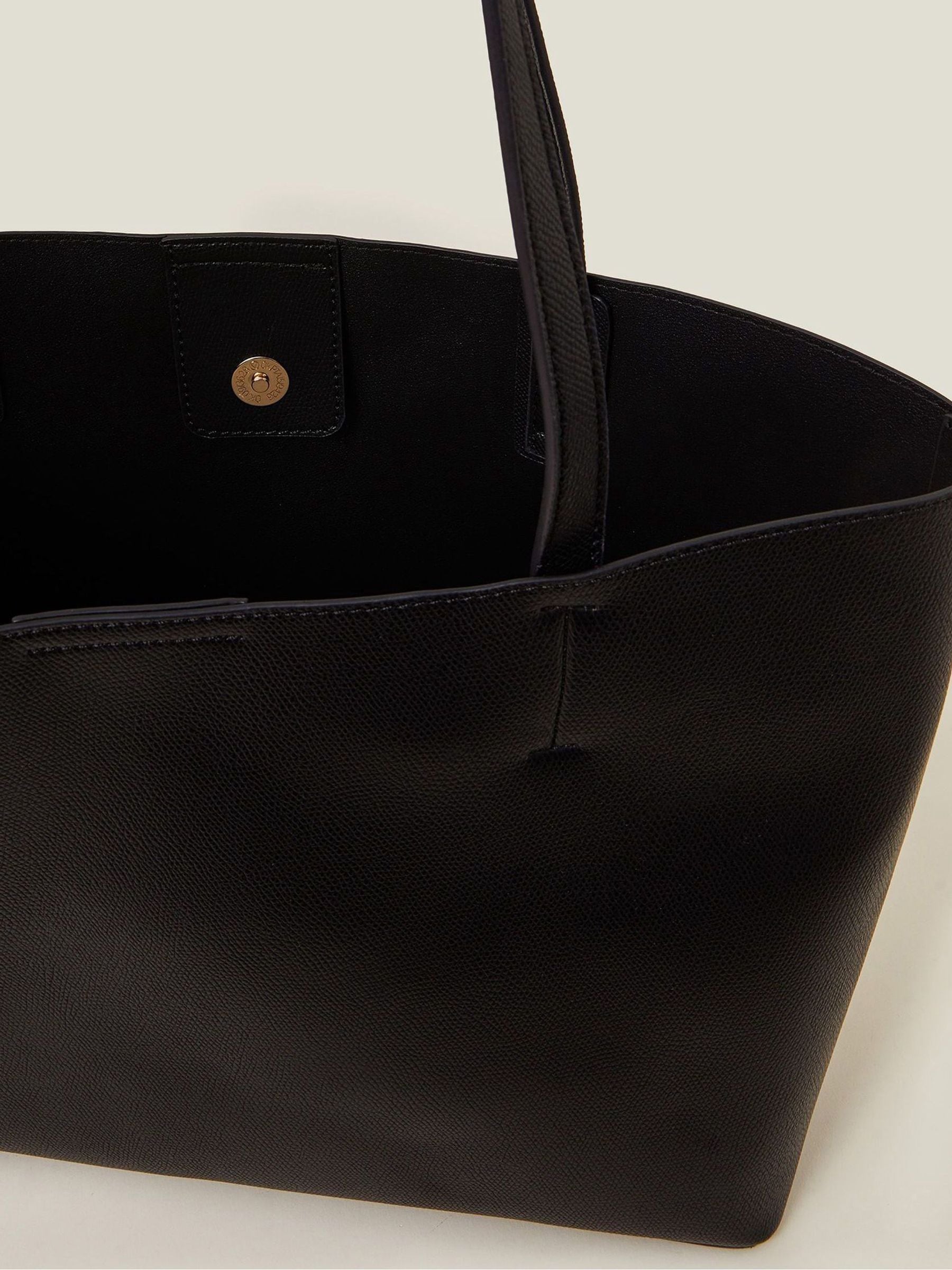 Accessorize black Leo tote bag 43cm width British product