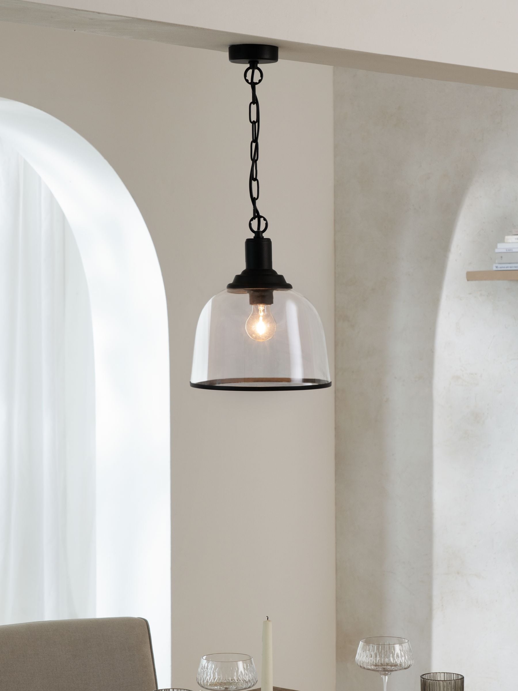 Black Gloucester 1 Light Pendant Ceiling Light