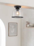 Black Gloucester 1 Light Flush Ceiling Light