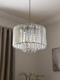 Astor clear acrylic bead ceiling light, imported from the UK
