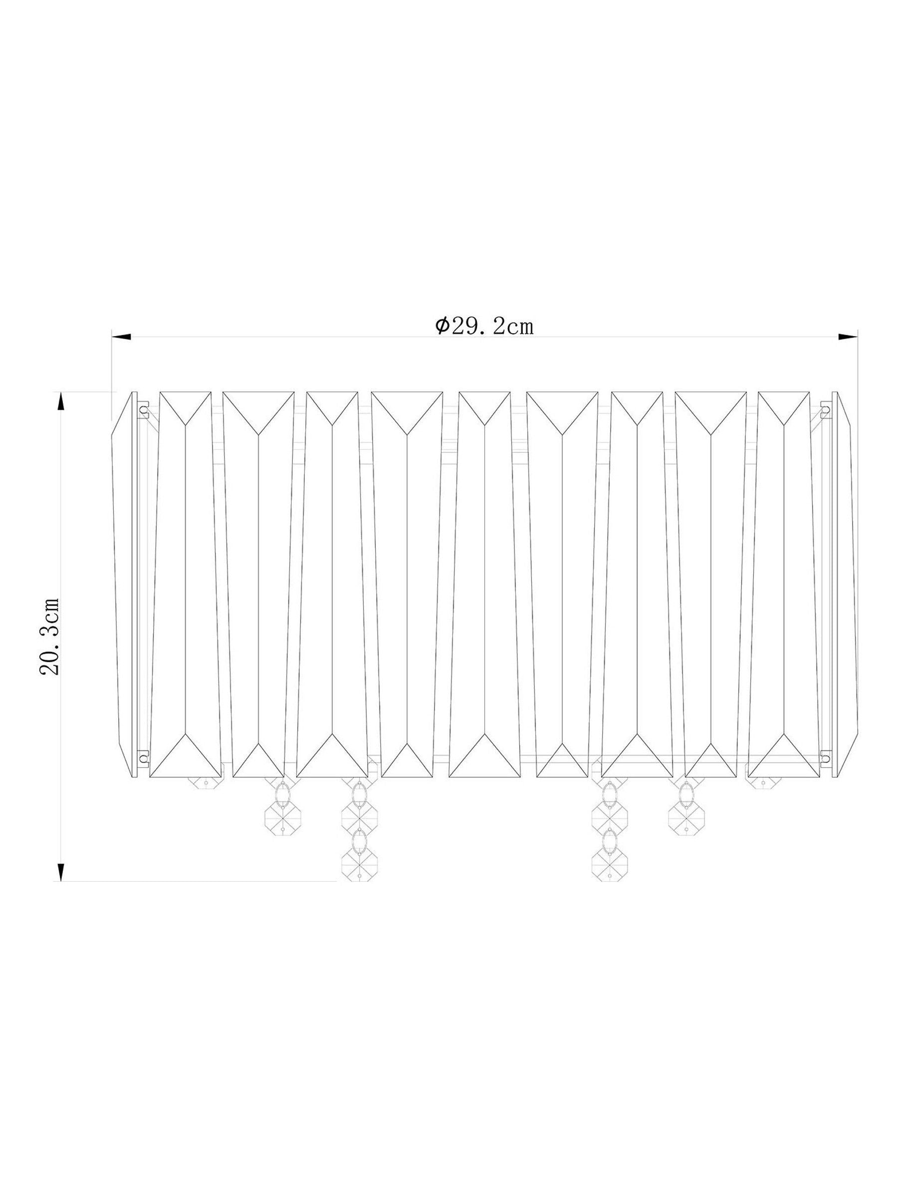 Astor clear acrylic bead ceiling light, imported from the UK