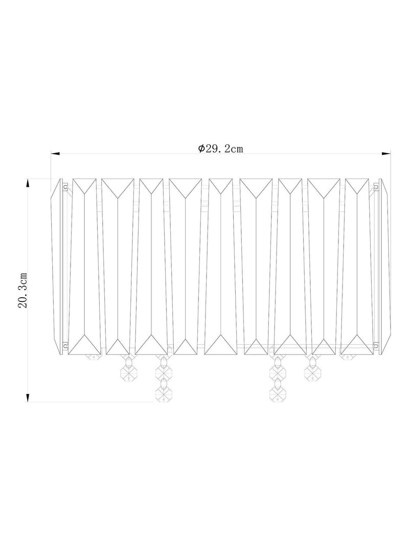 Astor clear acrylic bead ceiling light, imported from the UK