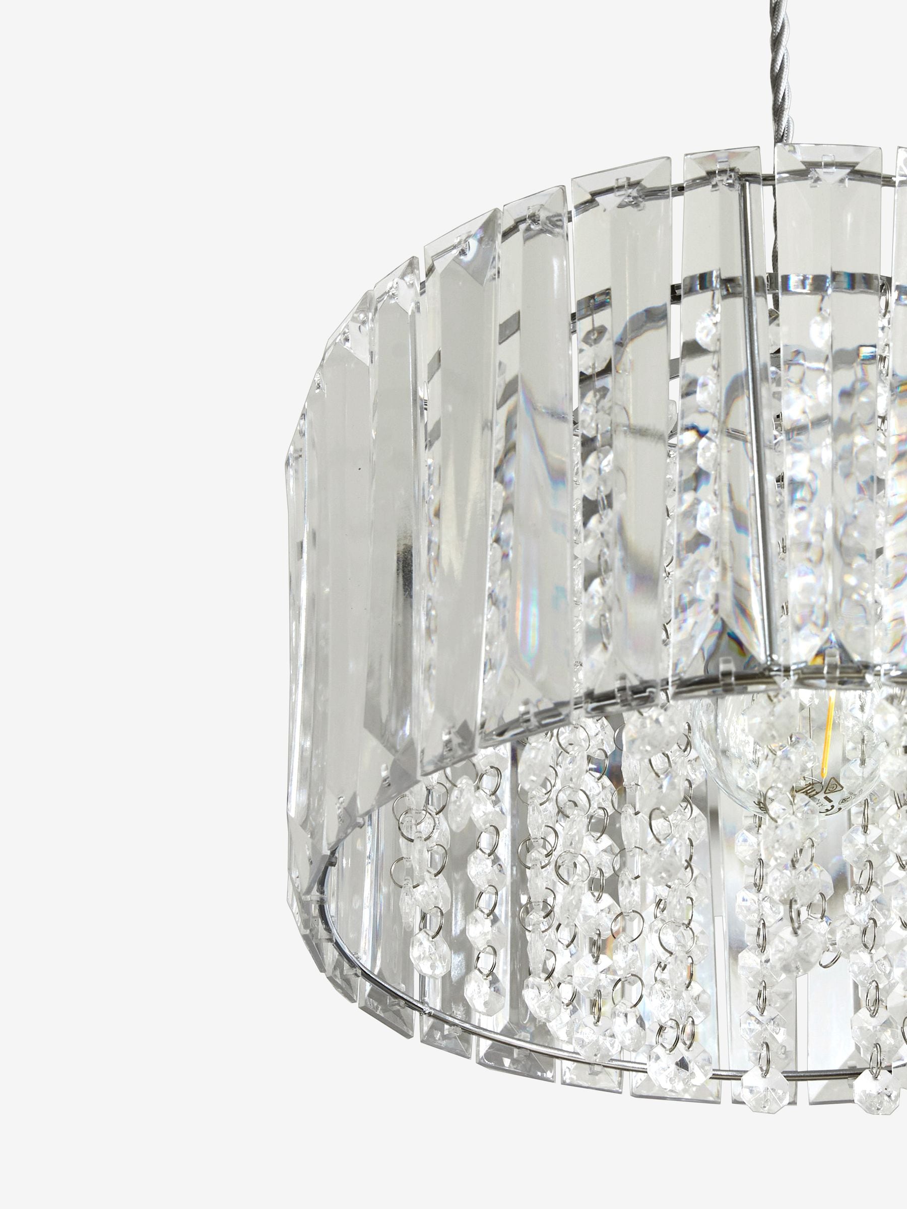 Astor clear acrylic bead ceiling light, imported from the UK