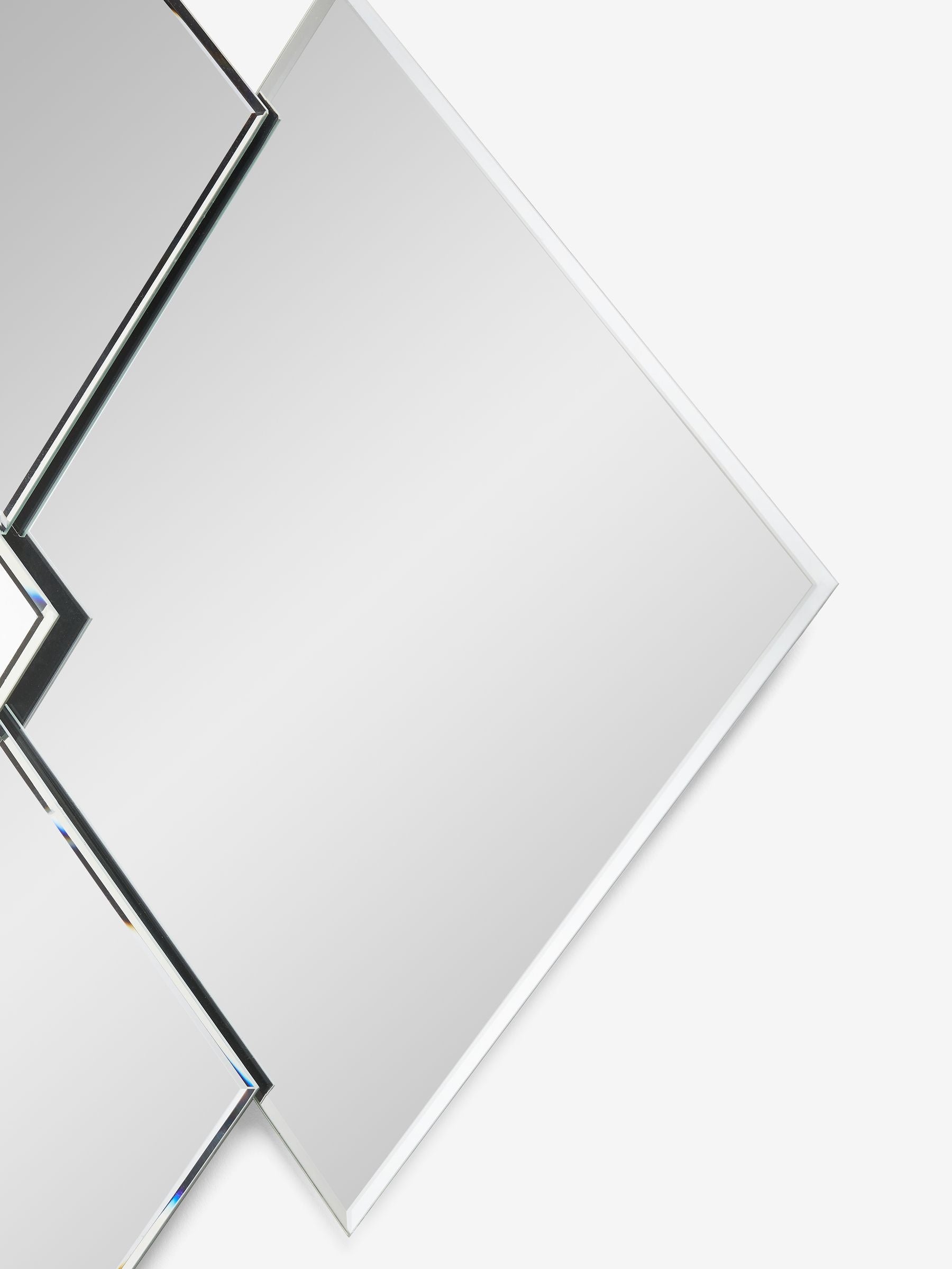 Clear Dakota diamond statement wall mirror - imported from the UK