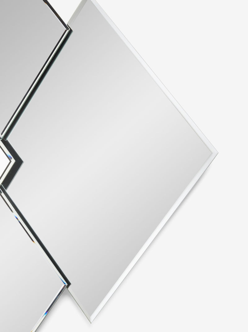 Clear Dakota diamond statement wall mirror - imported from the UK