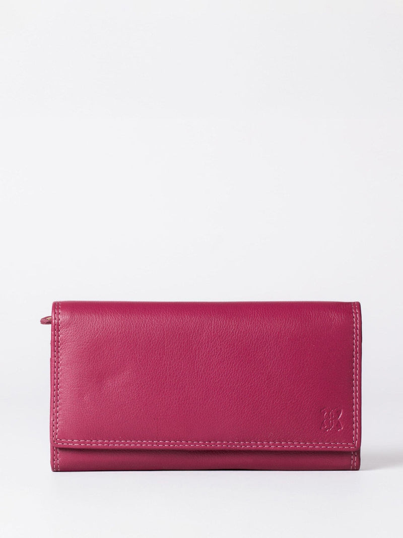 Lakeland Leather Black Large Flapover Purse