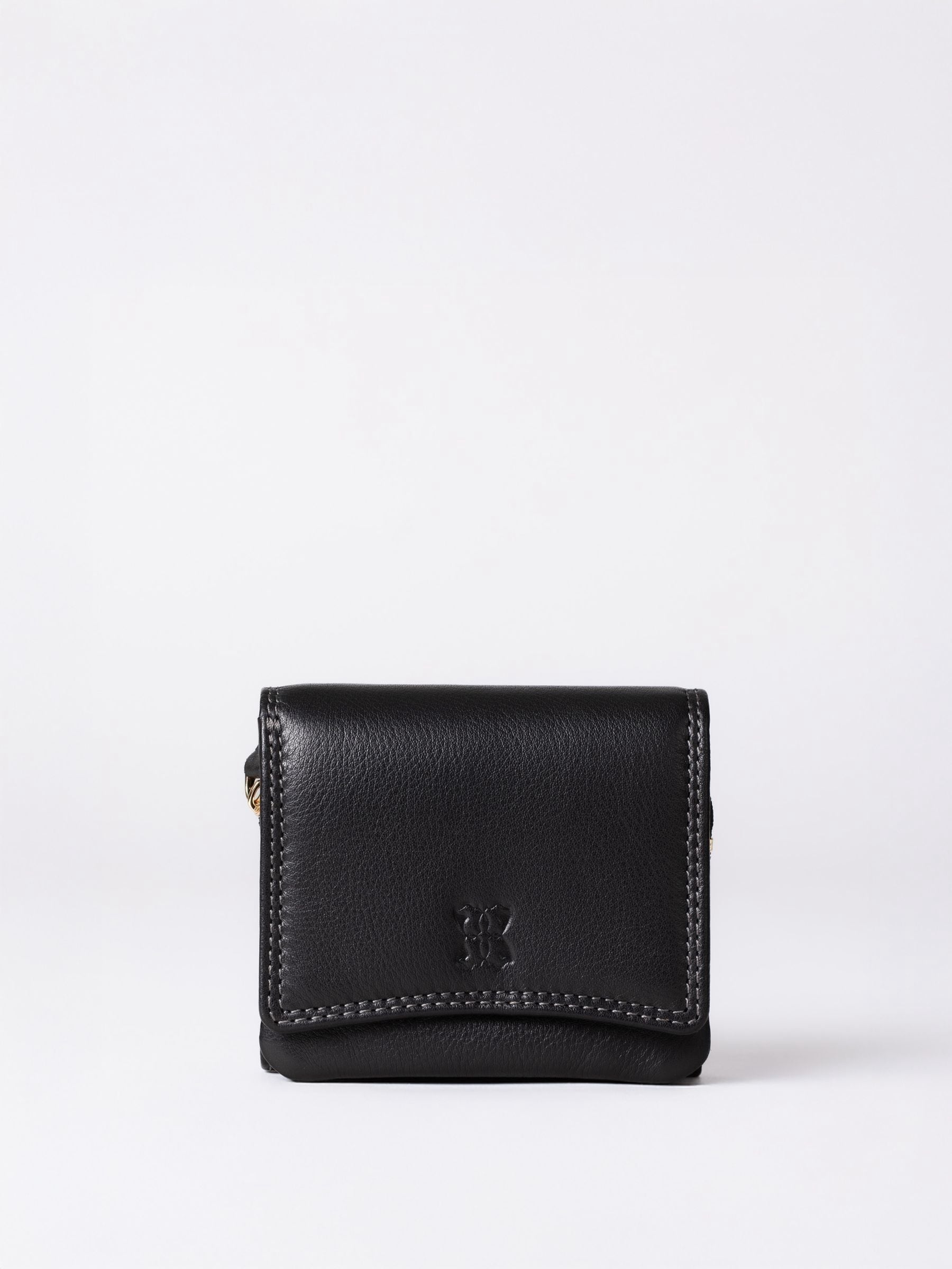Lakeland Leather Cranberry Small Leather Flapover Purse
