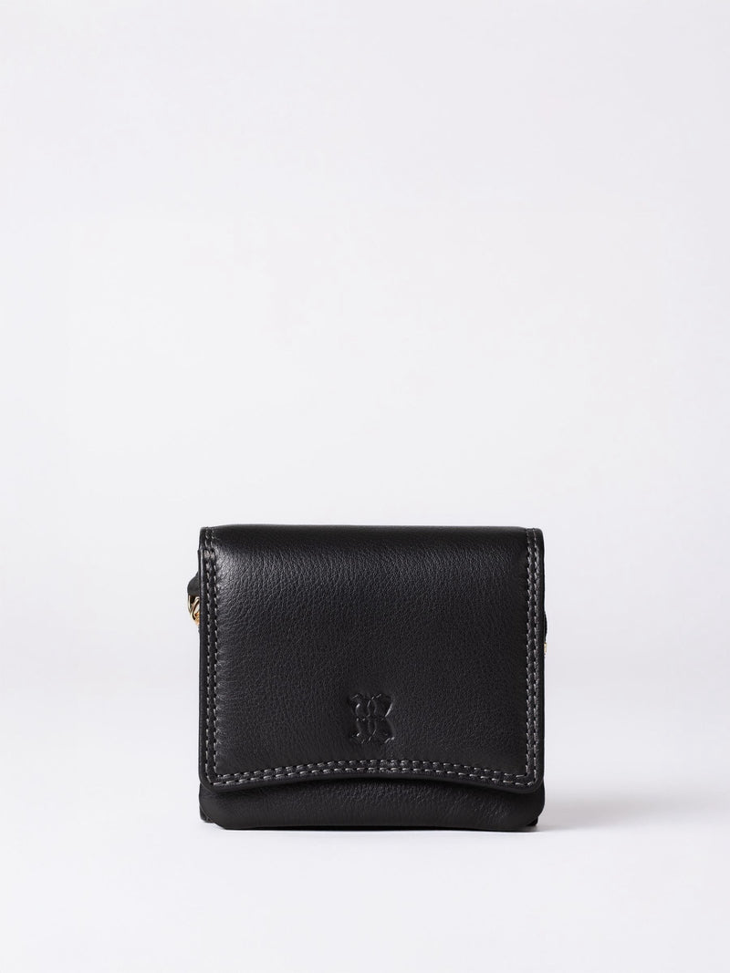 Lakeland Leather Cranberry Small Leather Flapover Purse